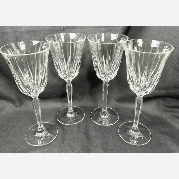Noritake VENDOME Elegant Crystal Water Goblets Retired-8 5/8" Set of 4-Stunning! - Picture 1 of 9